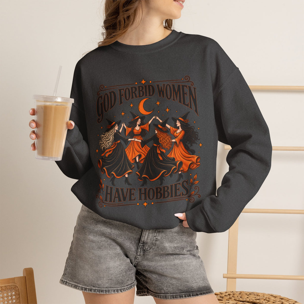 Spooky Season Halloween Witchy Sweatshirt, Funny Feminist Witch Gift For Women