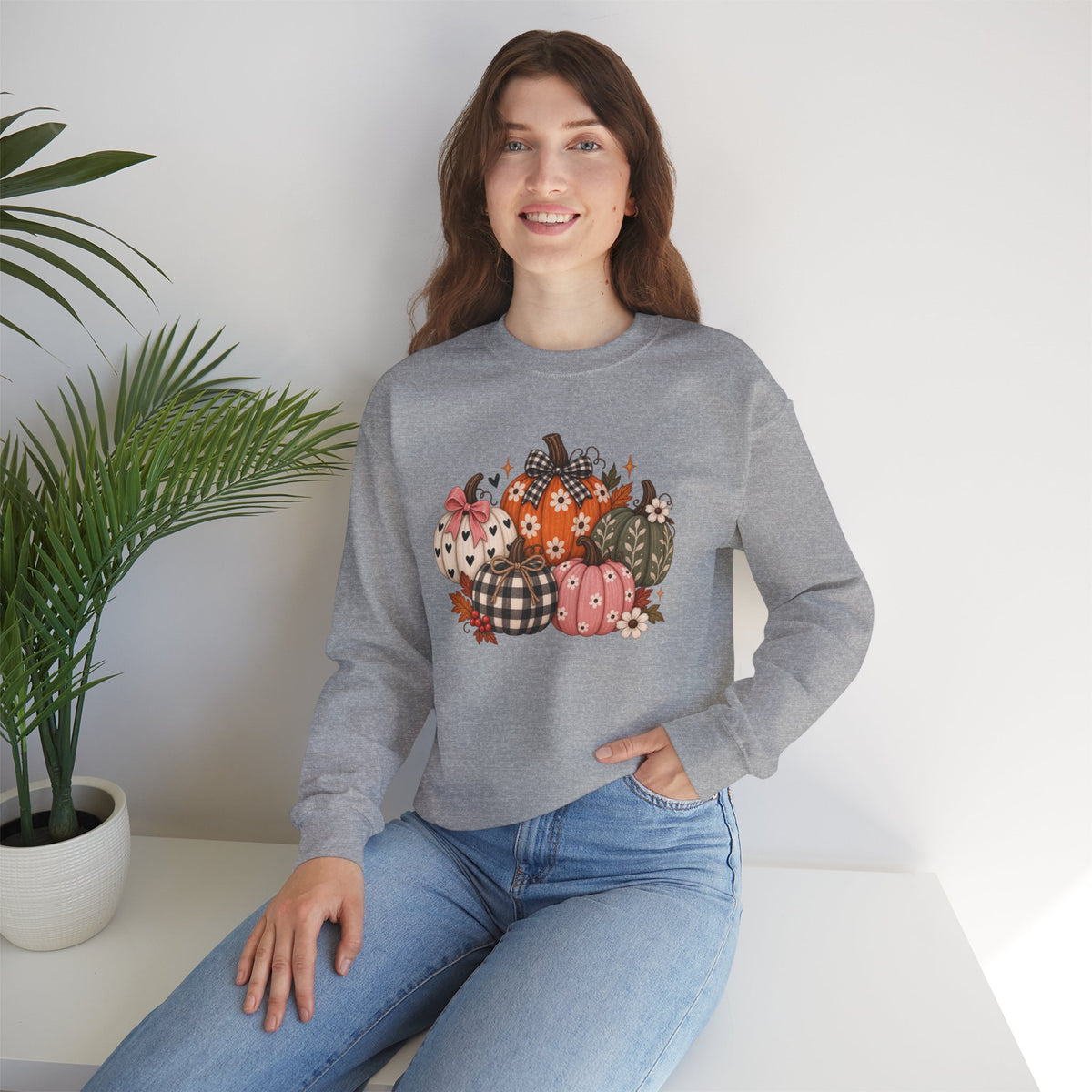 Spooky Season Pumpkin Fall Sweatshirt, Cute Halloween Gift For Women