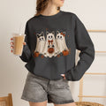 Spooky Season Halloween Ghost Sweatshirt, Funny Trick Or Treat Shirt For Women