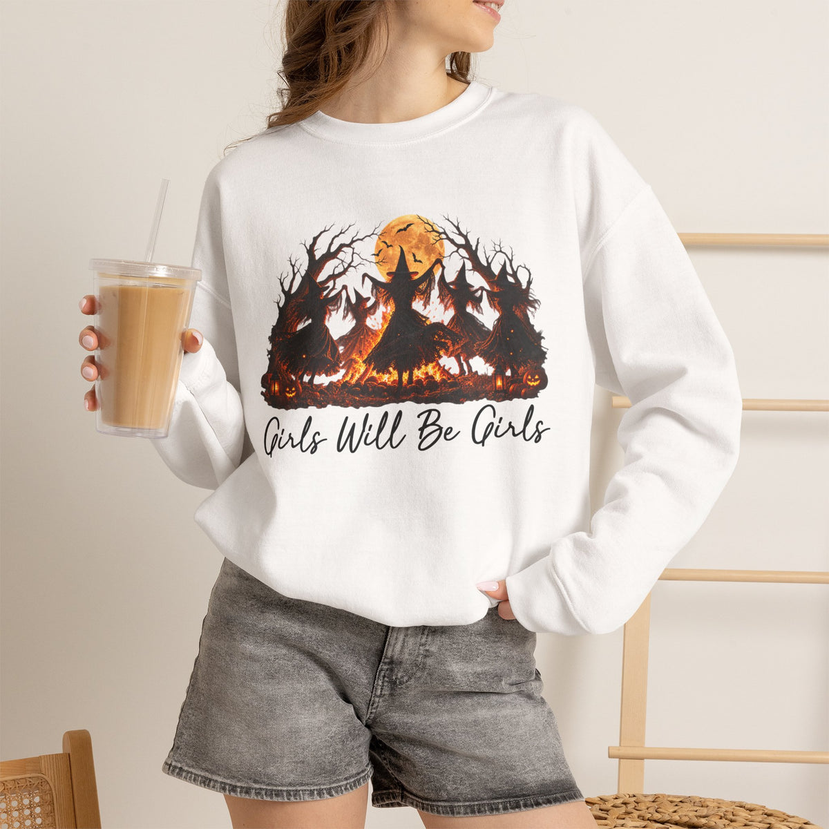 Spooky Season Halloween Witchy Sweatshirt, Funny Feminist Witch Gift For Women