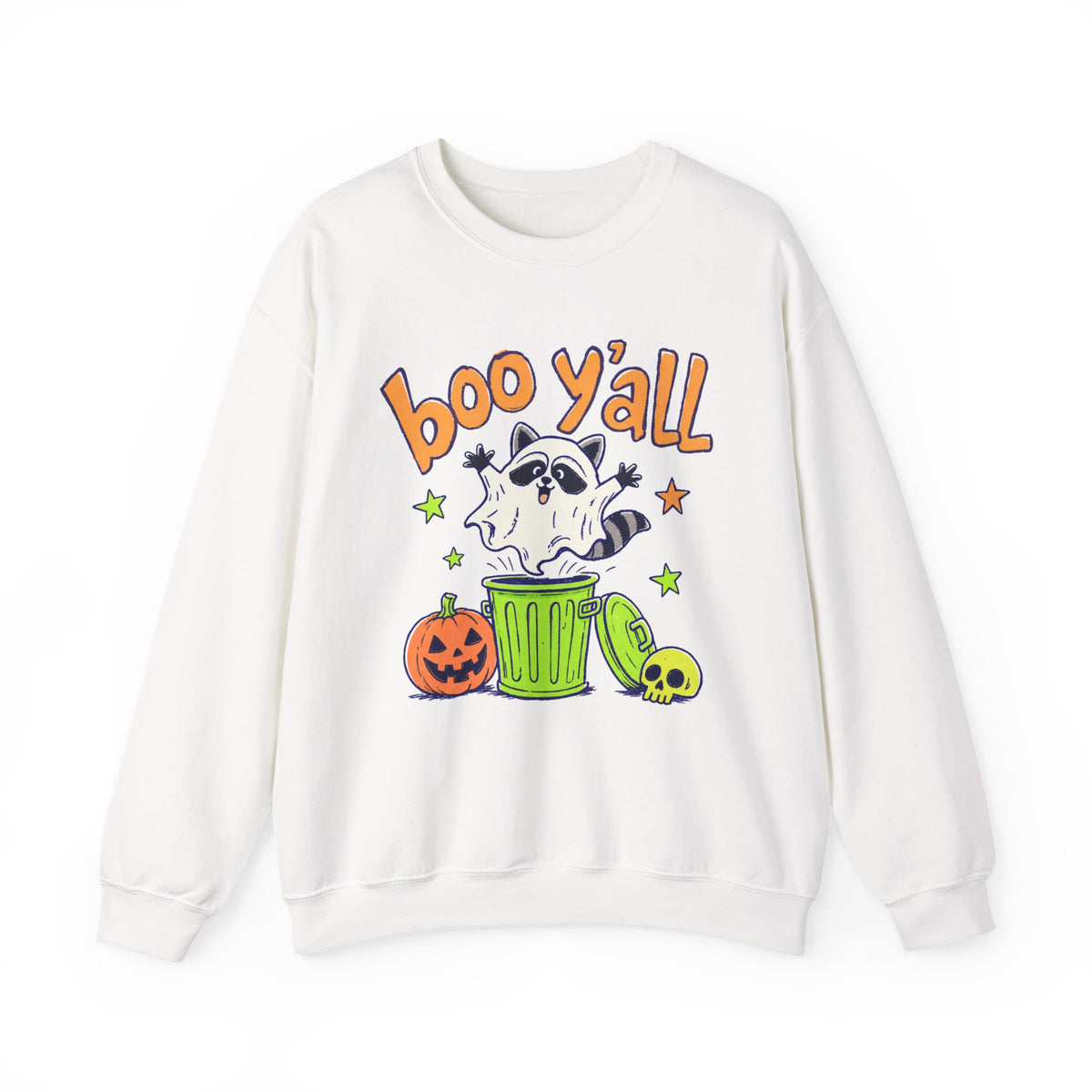 Spooky Season Halloween Raccoon Ghost Sweatshirt, Funny Trick Or Treat Shirt For Women