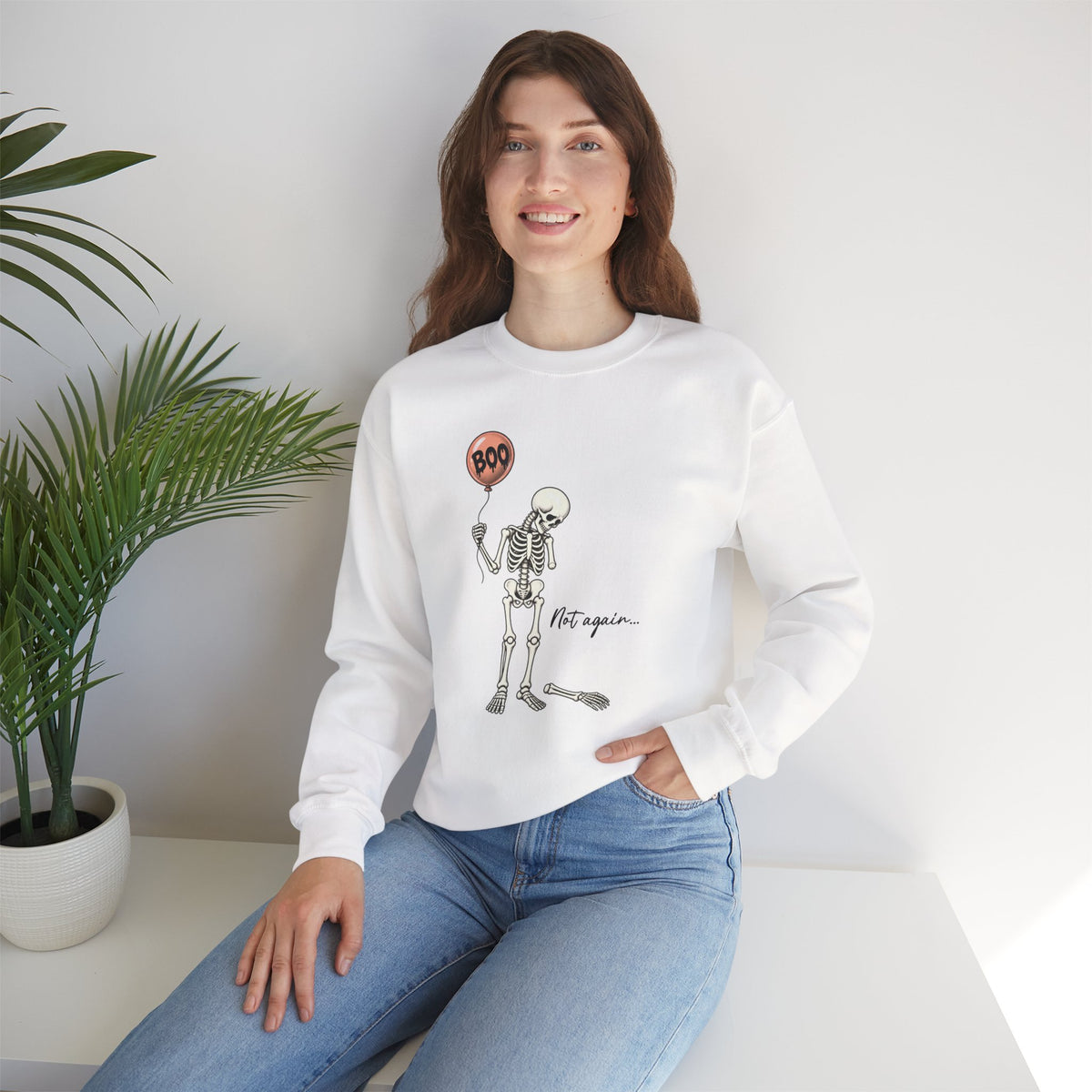 Spooky Season Halloween Skeleton Sweatshirt, Funny Sarcastic Gift For Women