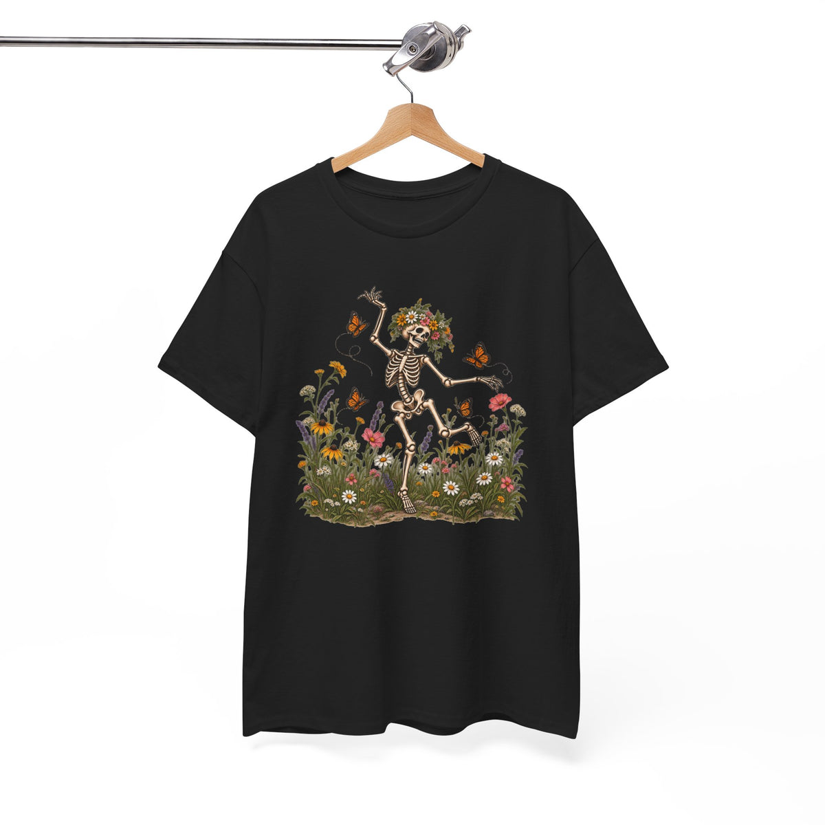 Spooky Season Floral Halloween Skeleton Shirt, Funny Fall Gift For Women