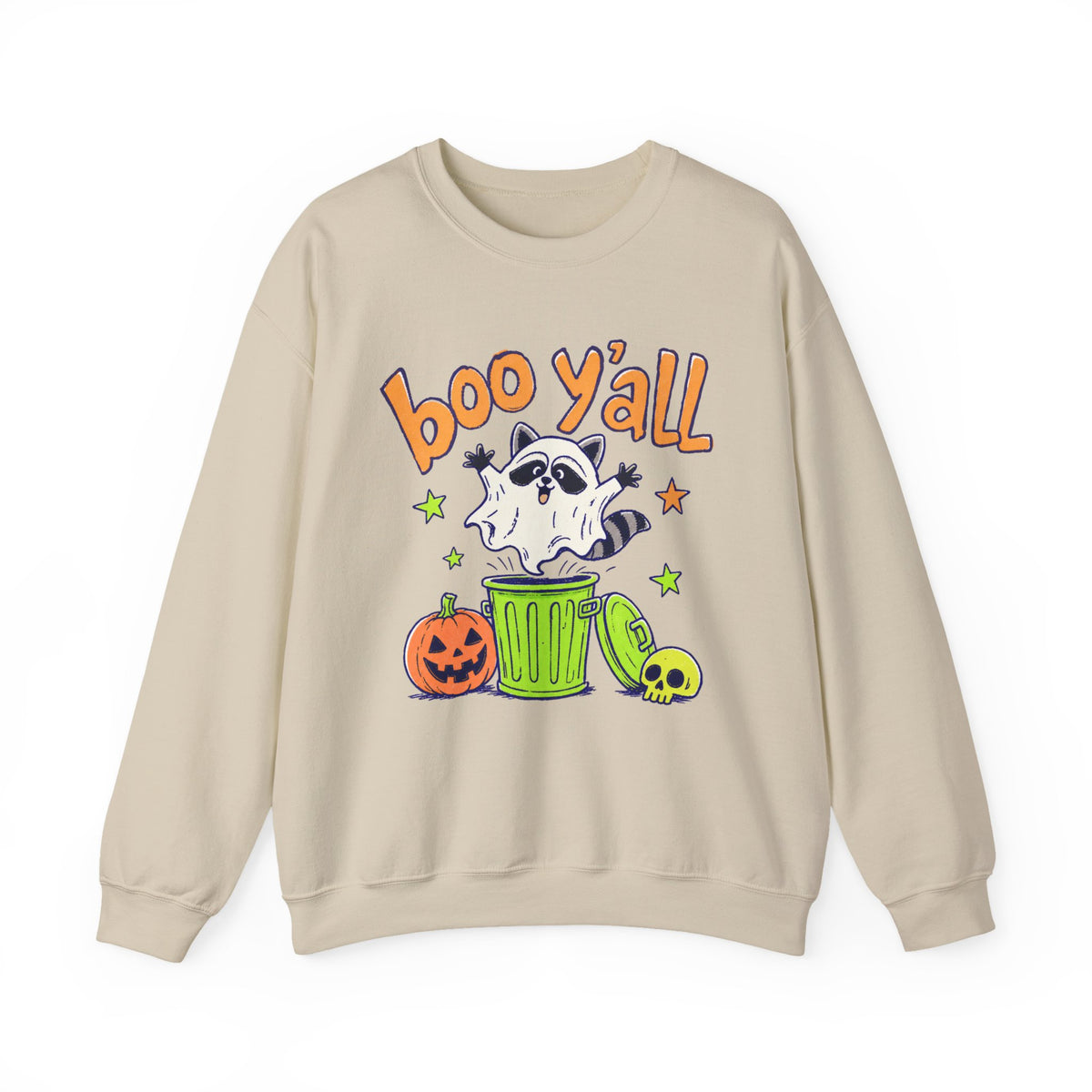 Spooky Season Halloween Raccoon Ghost Sweatshirt, Funny Trick Or Treat Shirt For Women