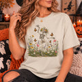 Spooky Season Floral Halloween Skeleton Shirt, Funny Fall Gift For Women