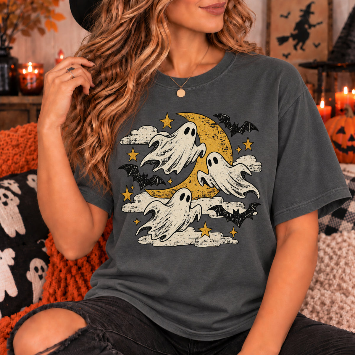 Spooky Season Halloween Ghost Shirt, Trendy Fall Gift For Women