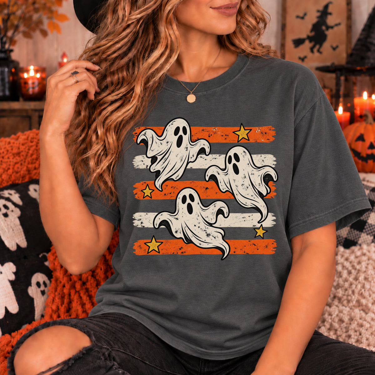 Spooky Season Halloween Ghost Shirt, Trendy Fall Gift For Women