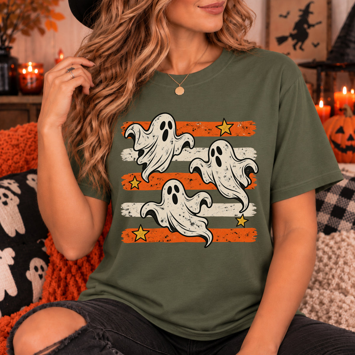 Spooky Season Halloween Ghost Shirt, Trendy Fall Gift For Women