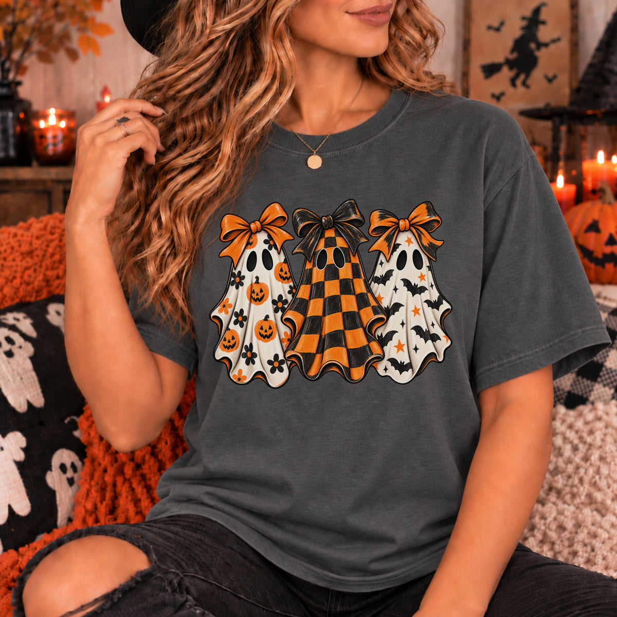 Spooky Season Halloween Ghost Shirt, Trendy Fall Gift For Women