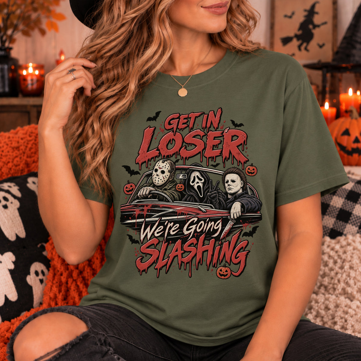 Horror Movie Halloween Slasher Shirt, Spooky Season TShirt, Trendy Fall Gift For Women